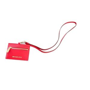 Michael Kors Scarlet Card Holder with Gold Accents
